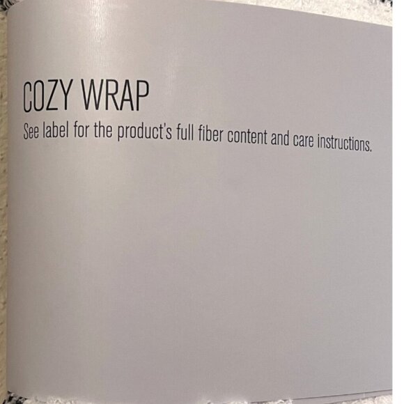 Cozy Wrap One Size New With Tags Black and White NWT Super Soft - Picture 3 of 7